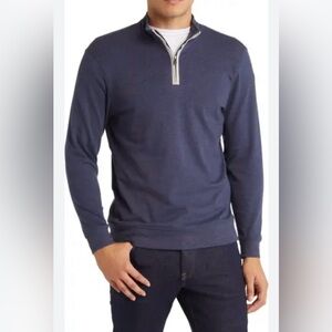The Normal Brand Men’s Navy Puremeso Weekend 1/4 Zip Long Sleeve Pullover Sz M